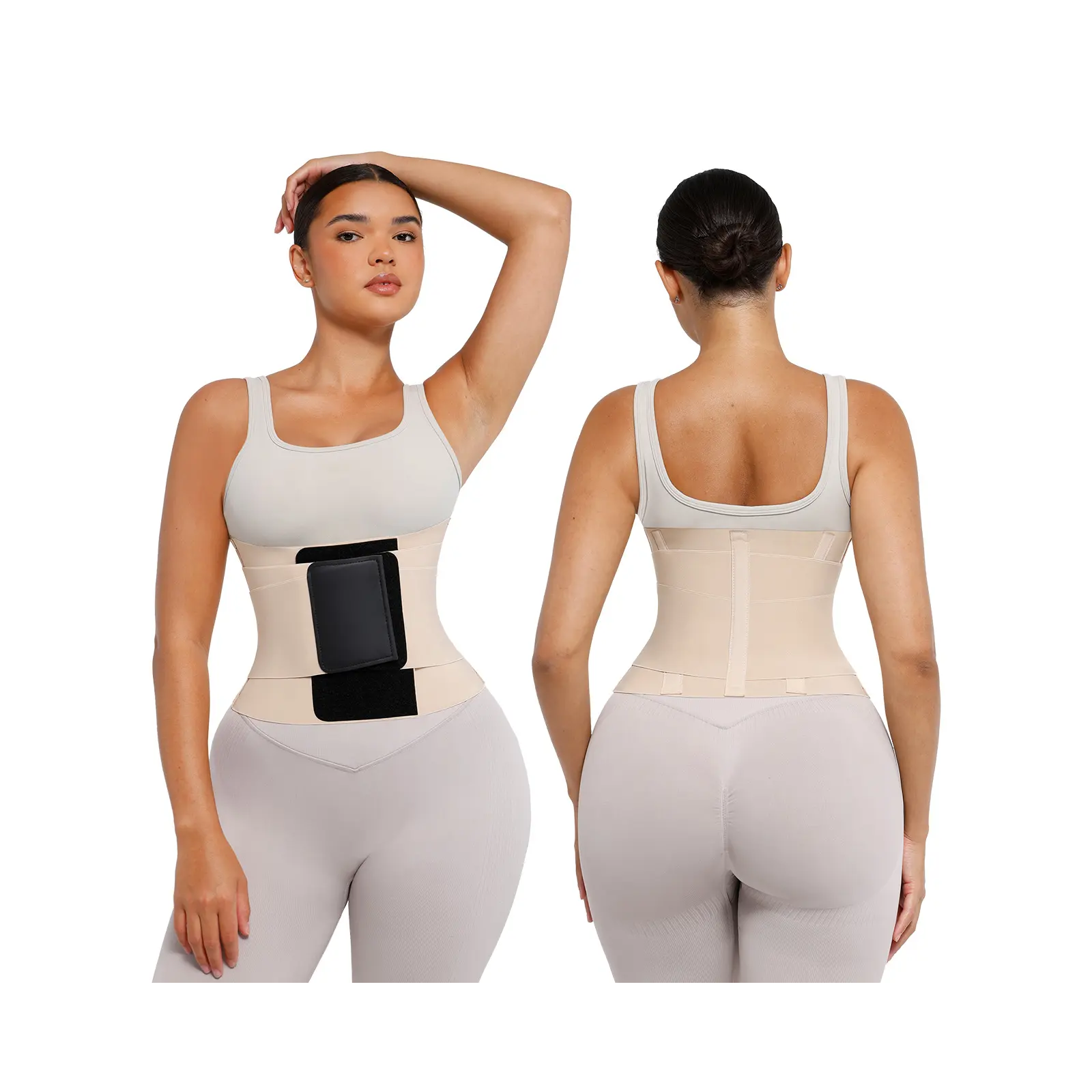 NINONERA Skin-Skin stripes adjustable waist cincher and sweat belt