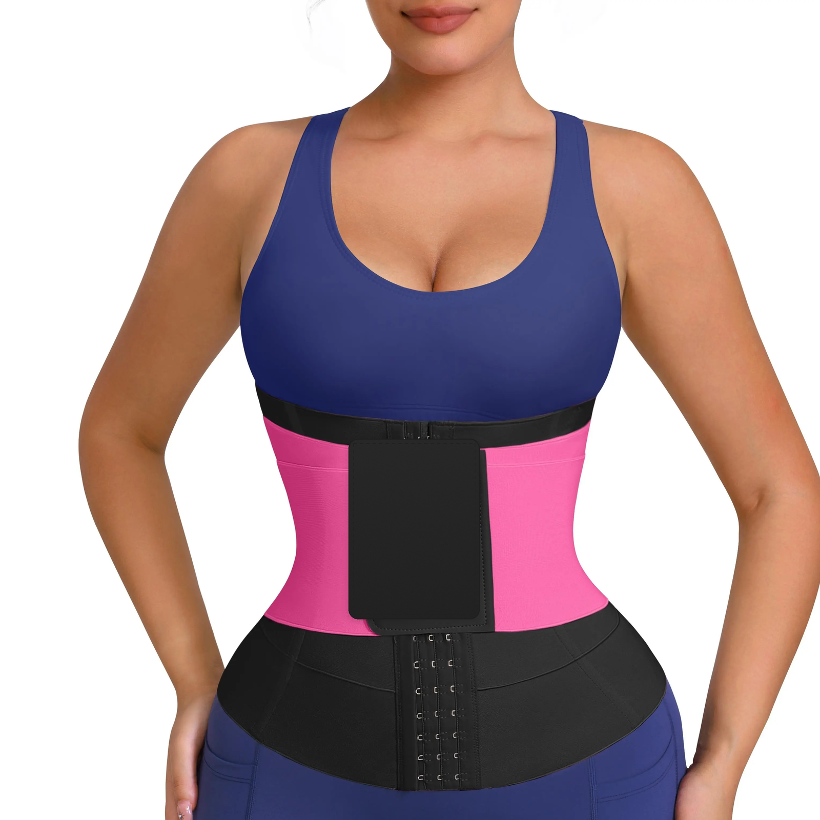 NINONERA Raspberry Pink-with hook and eye adjustable waist cincher and sweat belt