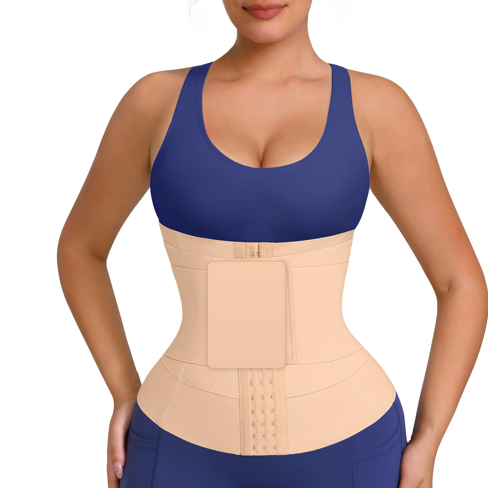 NINONERA Khaki Color-with hook and eye adjustable waist cincher and sweat belt