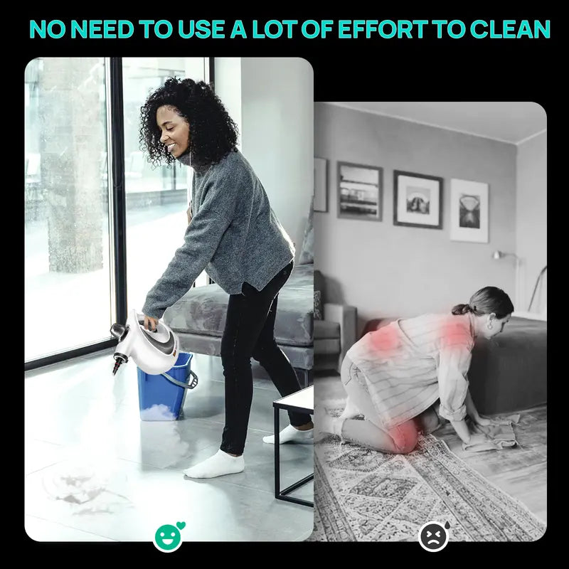 Pressurized Handheld Multi-Surface Natural Steam Cleaner with 12 pcs Accessories Powerful, Chemical-Free, Steamer for Home And Car, Cleaning Washing Machine, Air Conditioner, Kitchen, Summerclean Appliances Tool Household