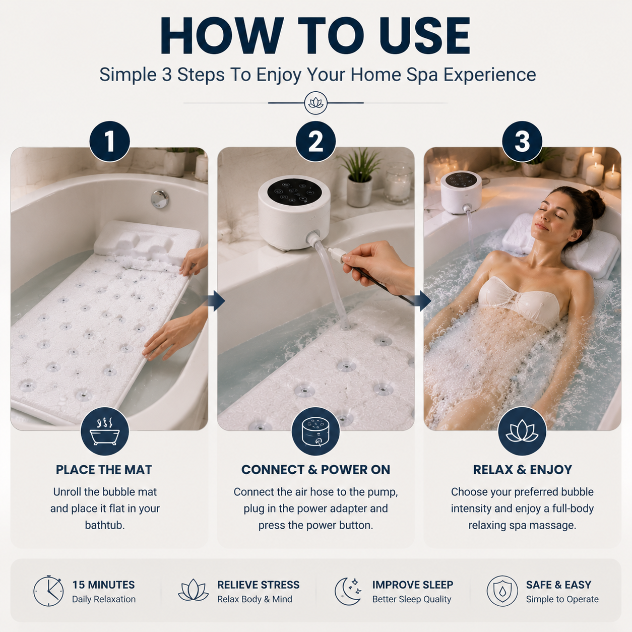 Portable Spa Bubble Bath Massager