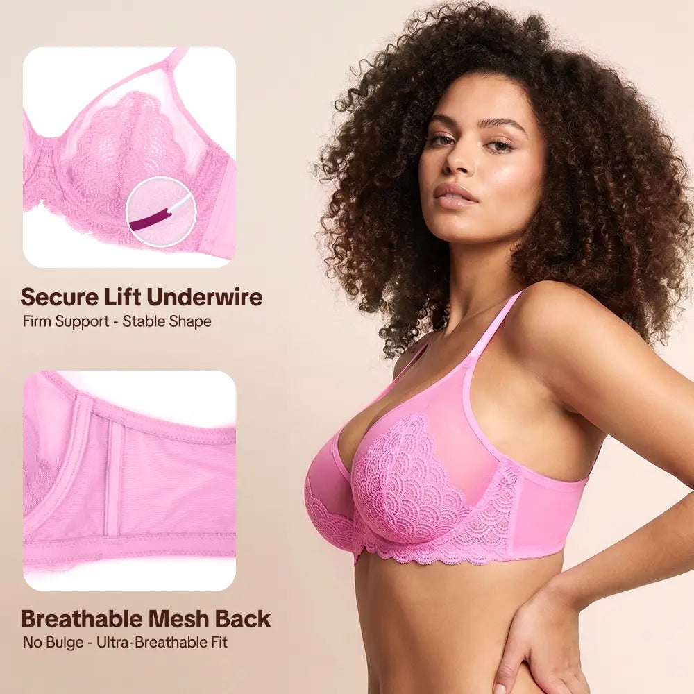 Meridian Lace Minimizer Bra product view