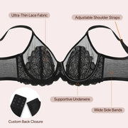 Meridian Lace Minimizer Bra product view