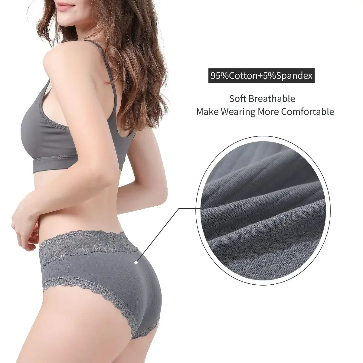 NINONERA Lace-Trim Cotton Hipster 6-Pack - Gallery 3