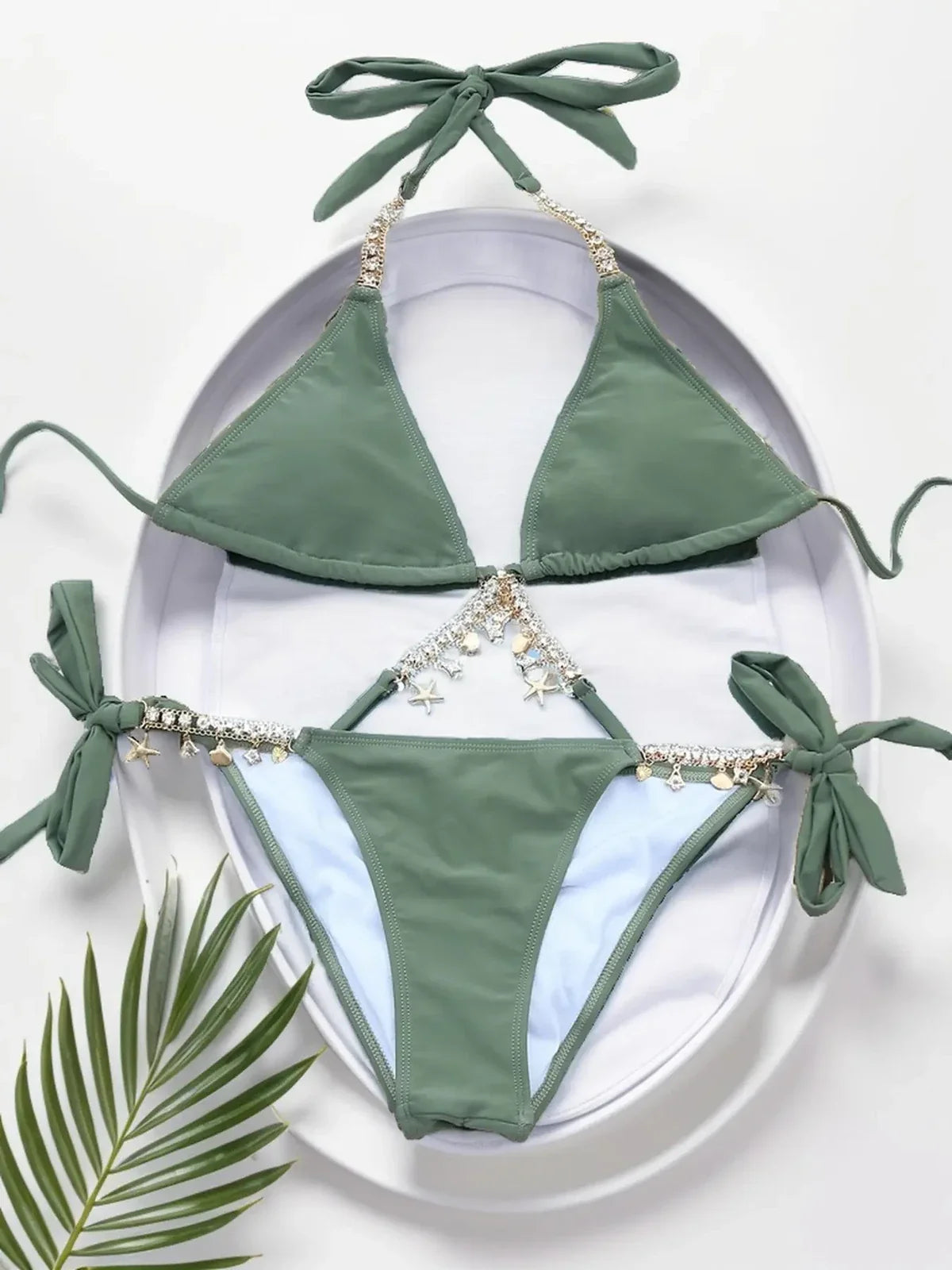 NINONERA LumiChain Rhinestone Bikini Set - Gallery 7