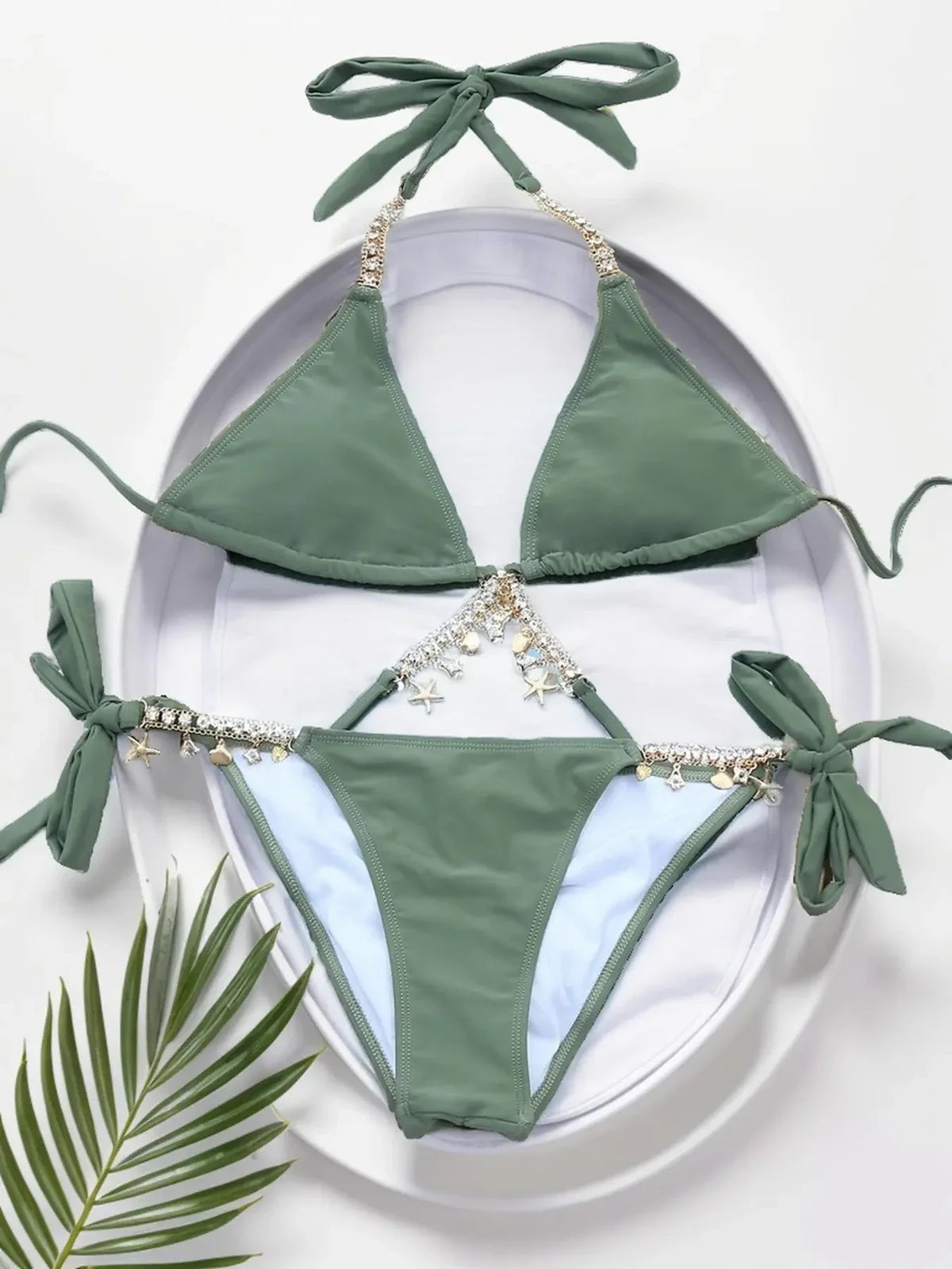 NINONERA LumiChain Rhinestone Bikini Set - Gallery 9