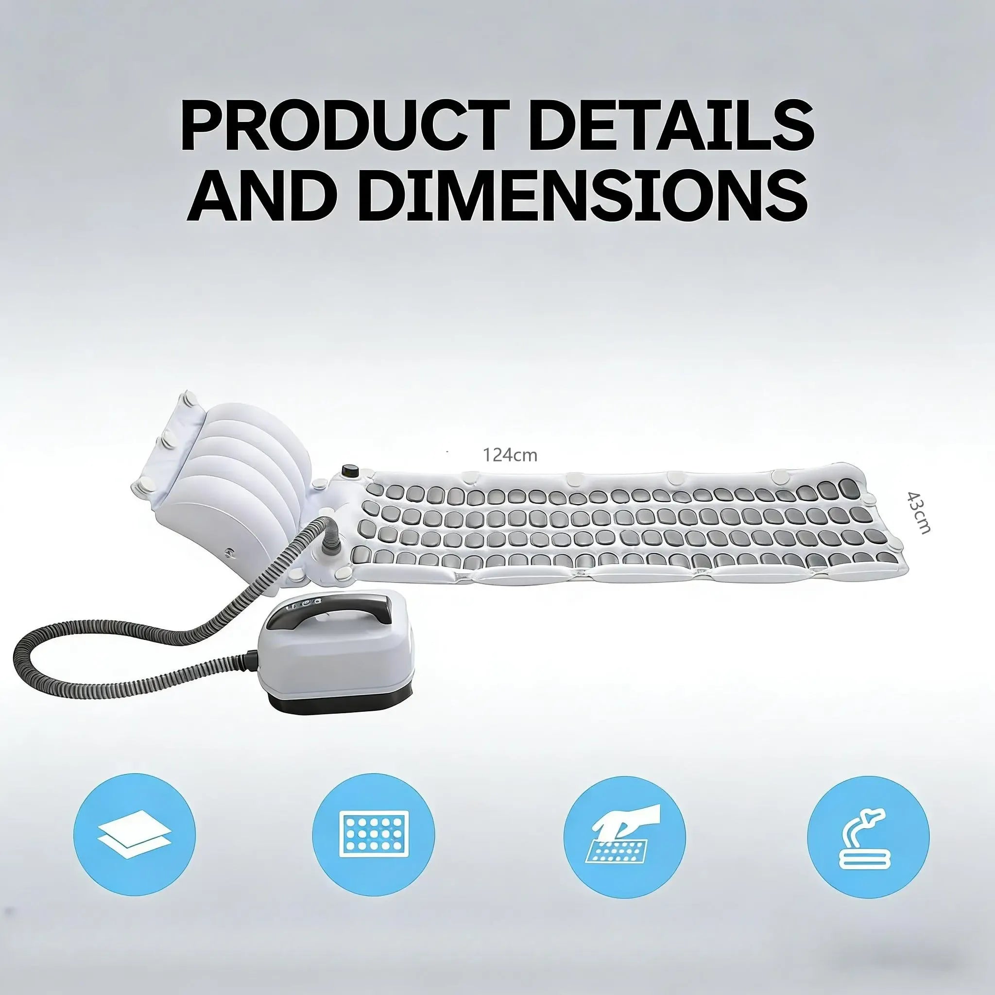 Exclusive portable full-body waterproof spa bubble bath mat