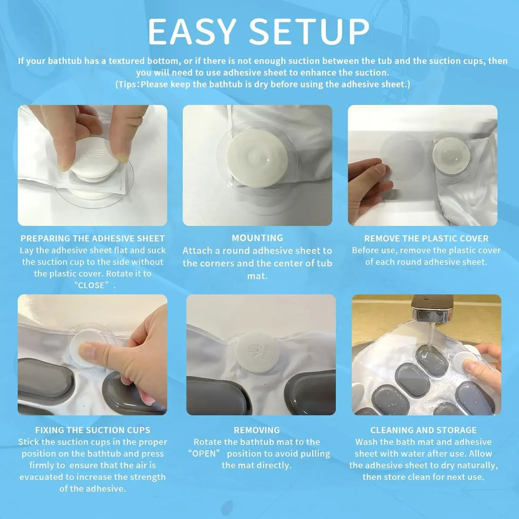 Exclusive portable full-body waterproof spa bubble bath mat