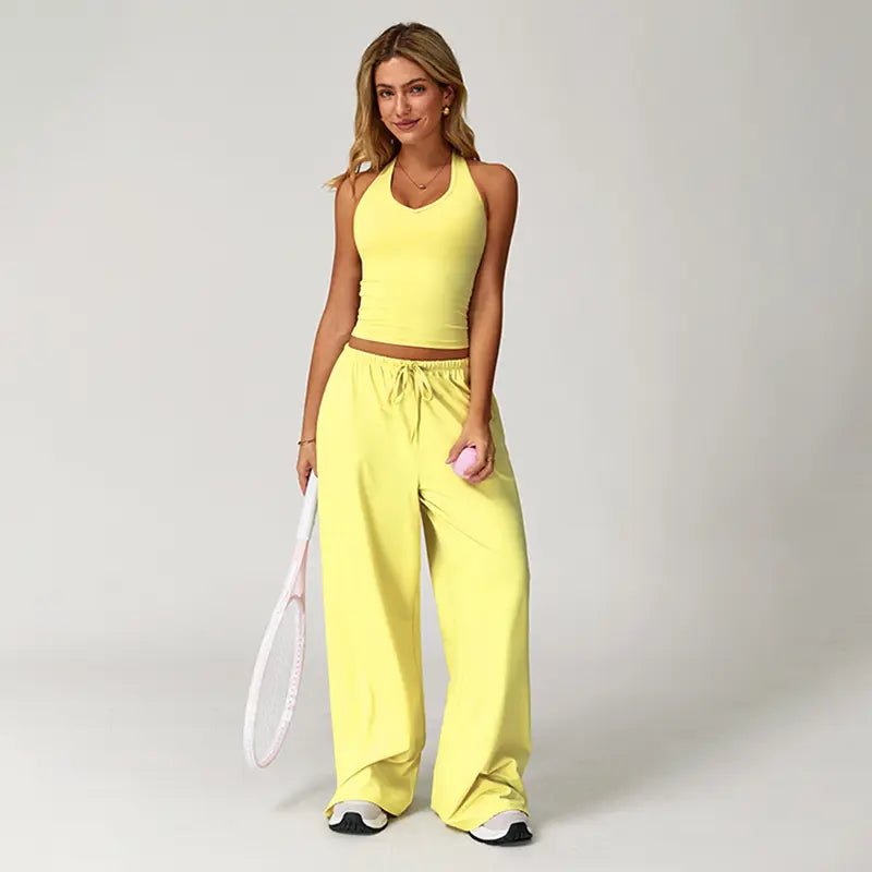 NINONERA 2-Piece Athleisure Outfit — Lemon Yellow