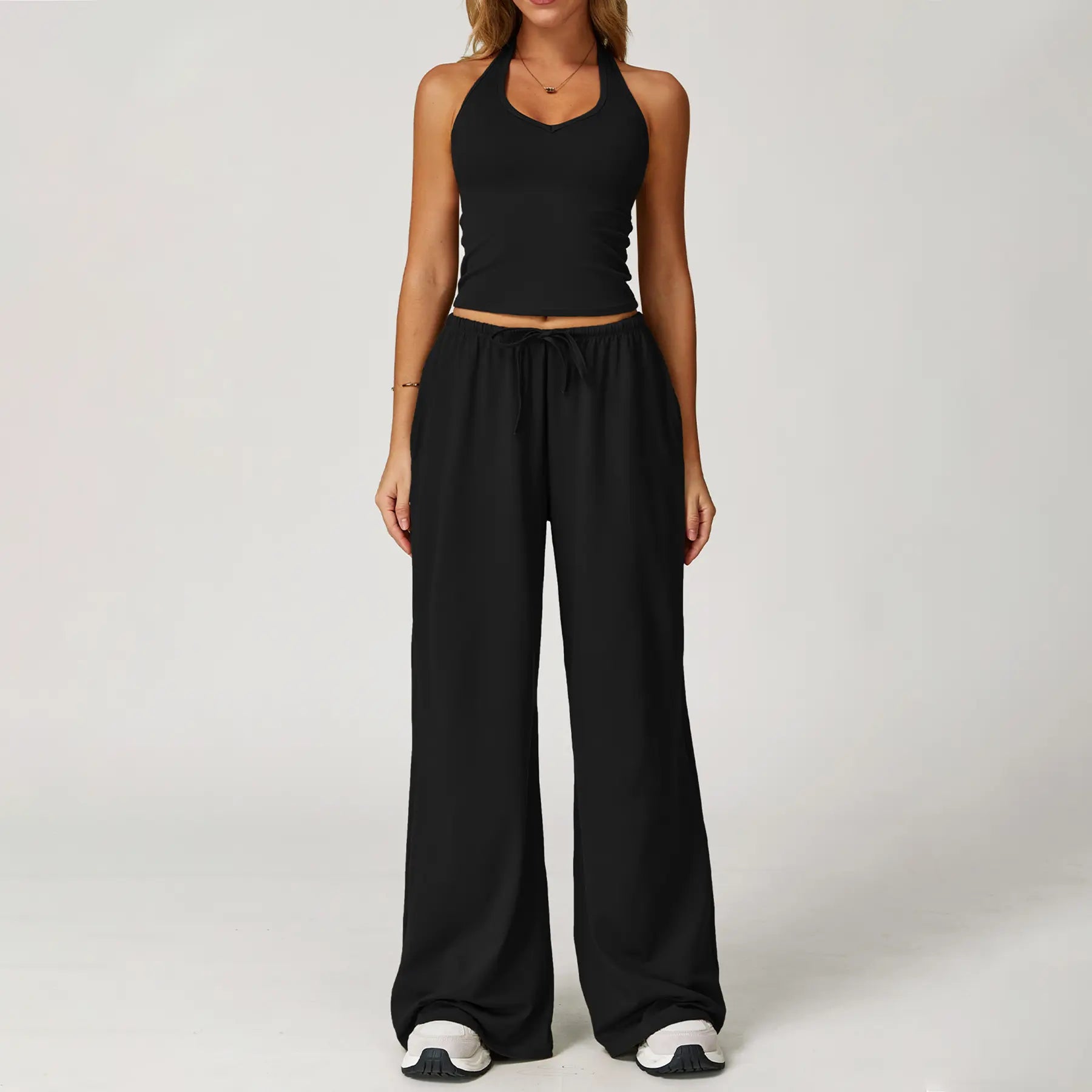 NINONERA 2-Piece Athleisure Outfit — Black