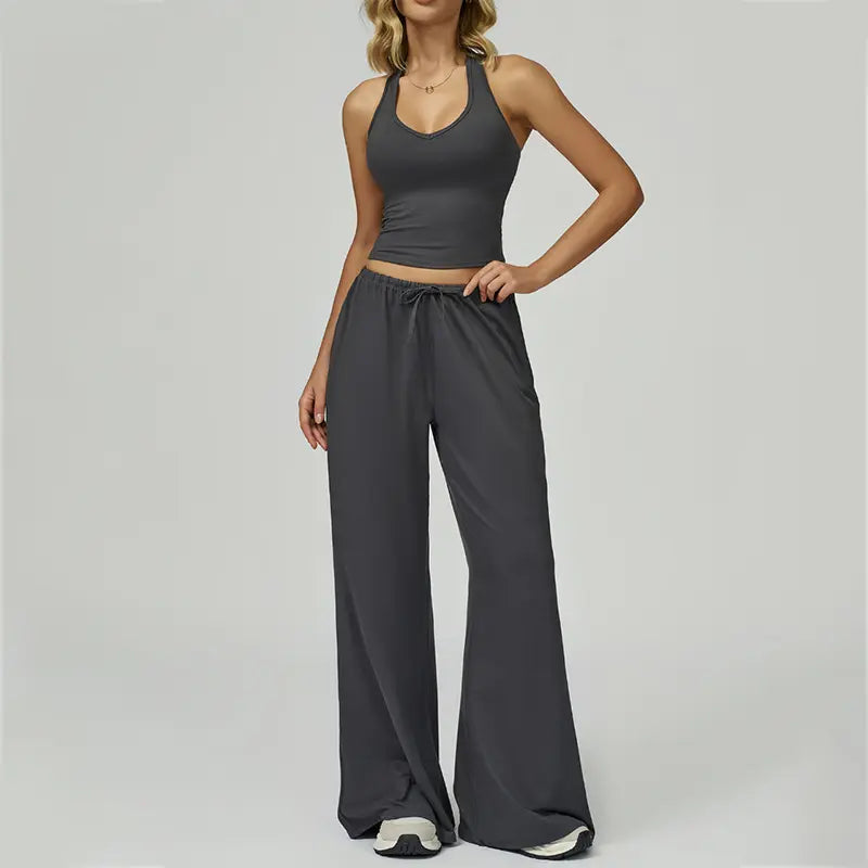 NINONERA 2-Piece Athleisure Outfit — Dark gray