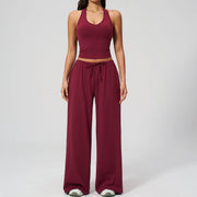 NINONERA 2-Piece Athleisure Outfit — Cherry Red
