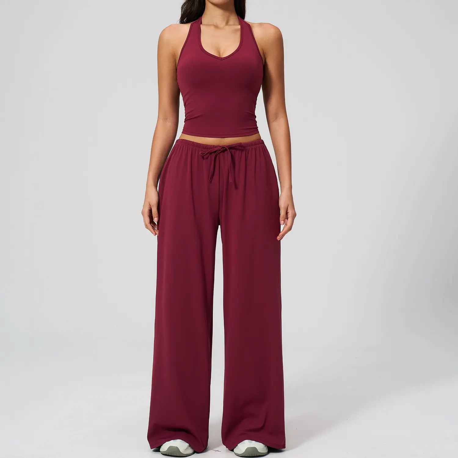 NINONERA 2-Piece Athleisure Outfit — Cherry Red