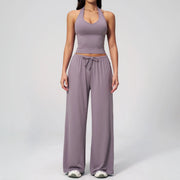NINONERA 2-Piece Athleisure Outfit — Smoky Purple