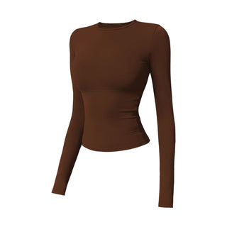 Chocolate Brown Long Sleeve Top