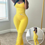 NINONERA Colorblock Tank & Pants Set — Yellow