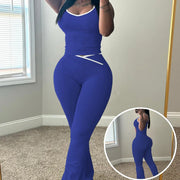 NINONERA Colorblock Tank & Pants Set — Blue