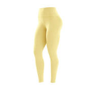 NINONERA Gold-Color Zipper Soft Brushed Women's Sporty Jacket — Yellow-Leggings