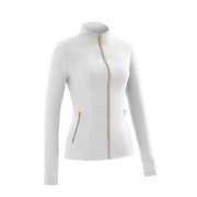 NINONERA Gold-Color Zipper Soft Brushed Women's Sporty Jacket — Off-White-Jacket