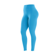 NINONERA Gold-Color Zipper Soft Brushed Women's Sporty Jacket — Lake Blue-Leggings