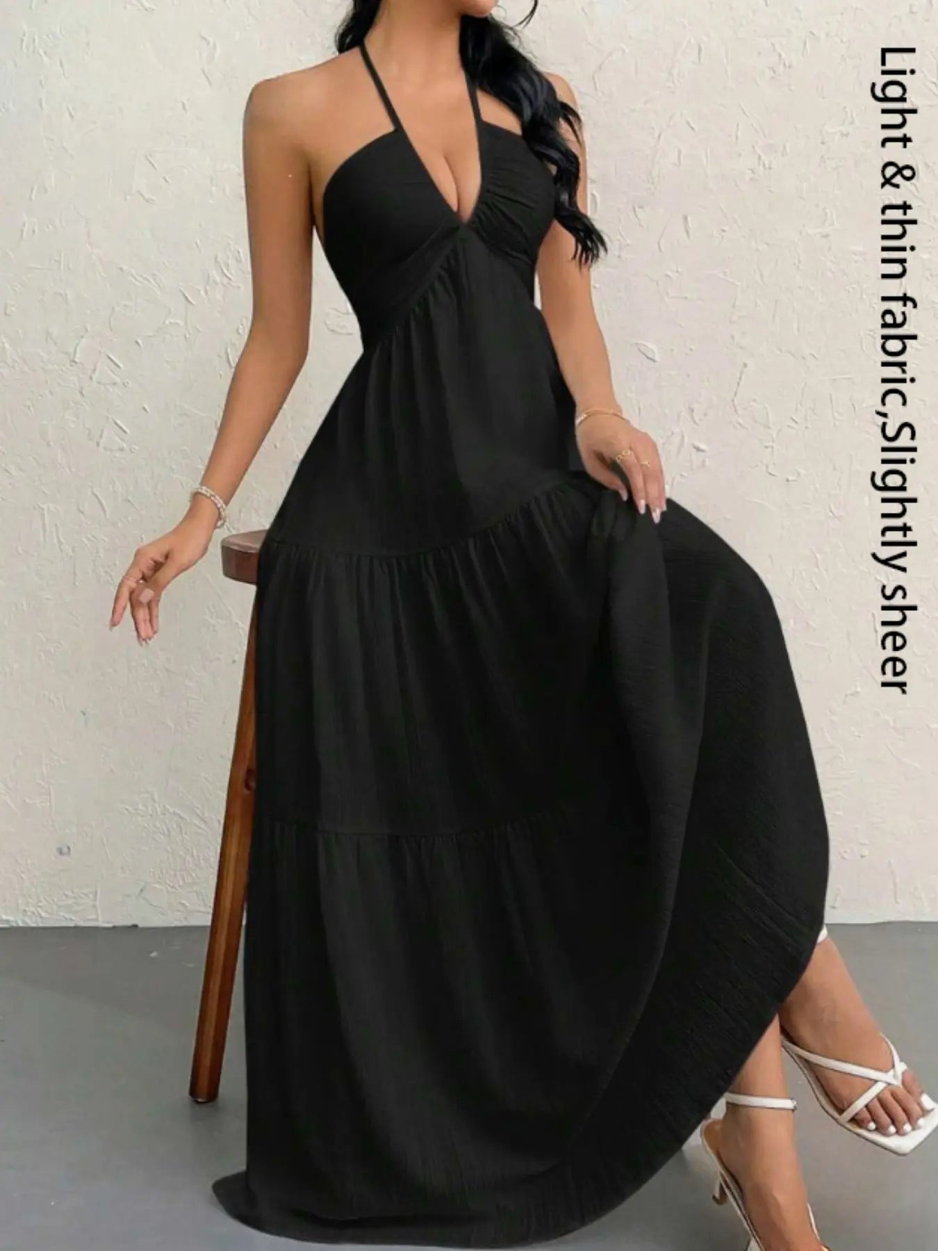 NINONERA Plain Dress — Black