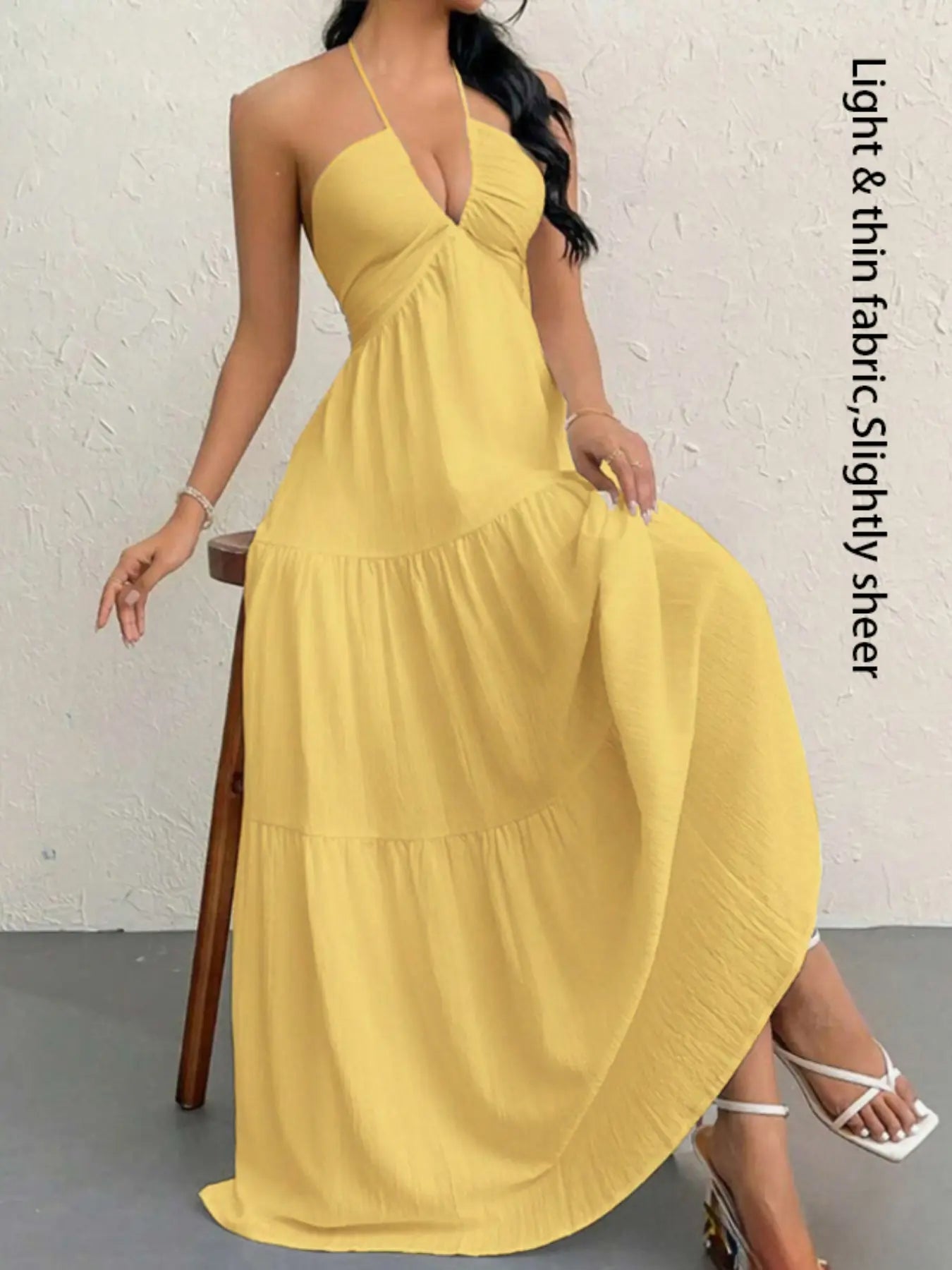 NINONERA Plain Dress — Yellow