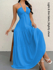 NINONERA Plain Dress — Blue