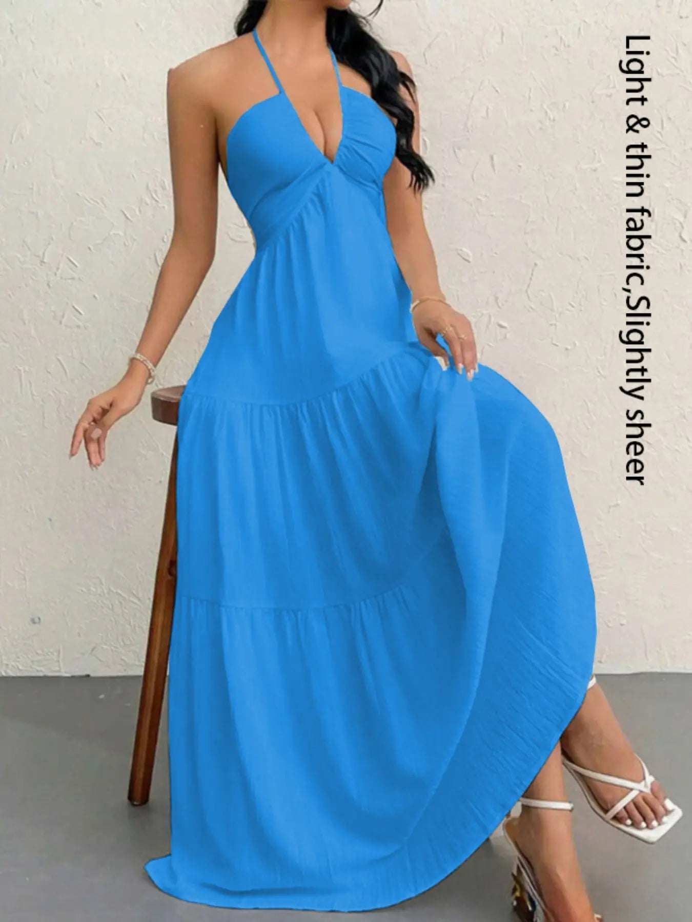 NINONERA Plain Dress — Blue