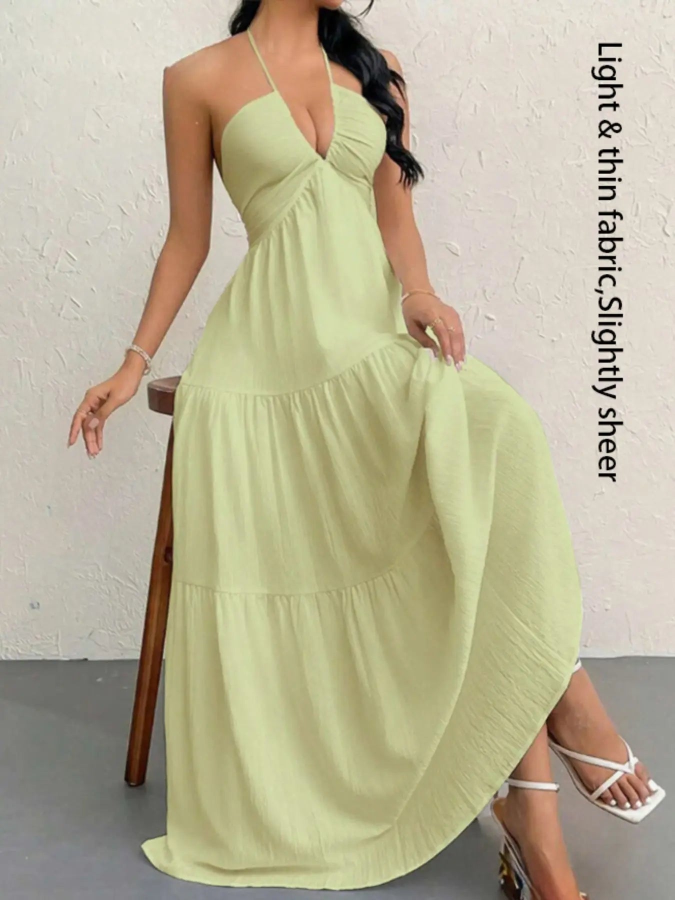 NINONERA Plain Dress — Mint Green