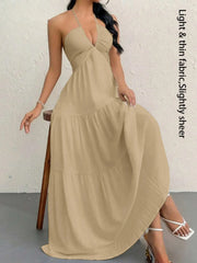 NINONERA Plain Dress — Khaki