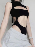 NINONERA Plain Minimalist Cut-Out Bodysuit