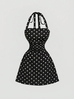 White polka dot print