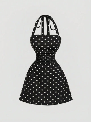 White polka dot print