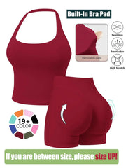 NINONERA Seamless Workout Sets for Women — Red