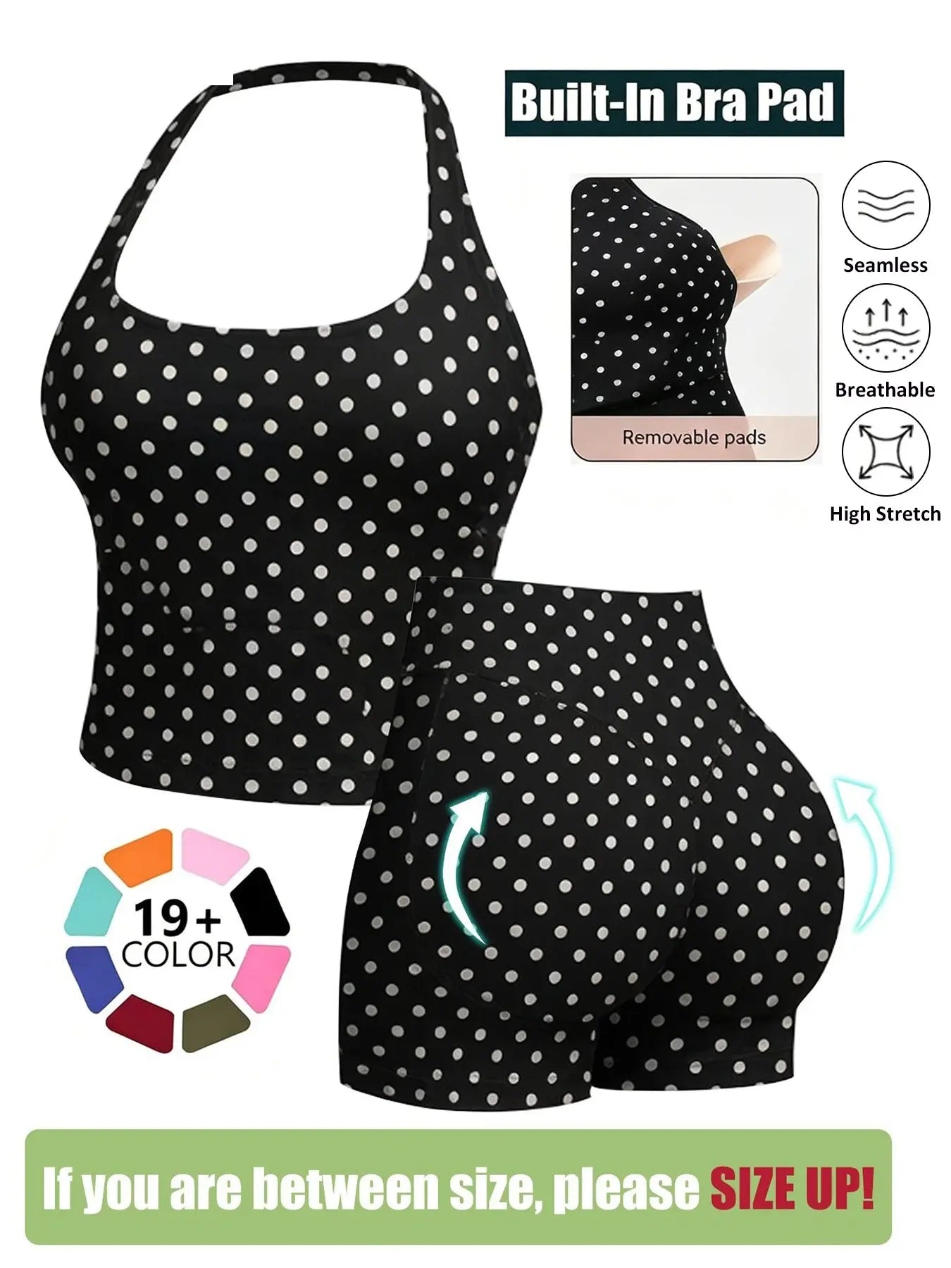 NINONERA Seamless Workout Sets for Women — Polka dots
