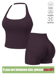 NINONERA Seamless Workout Sets for Women — Dark Purple
