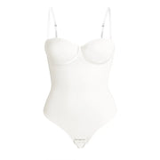 NINONERA Shapewear Corset - Women's Large Cup 1-Piece Bodysuit — WHI