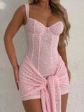 NINONERA Sleeveless Spaghetti Strap Tank Dress