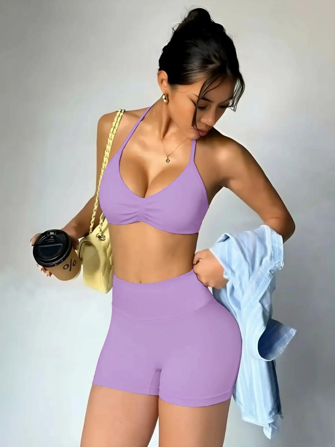 NINONERA Sporty Yoga Set — Mauve Purple