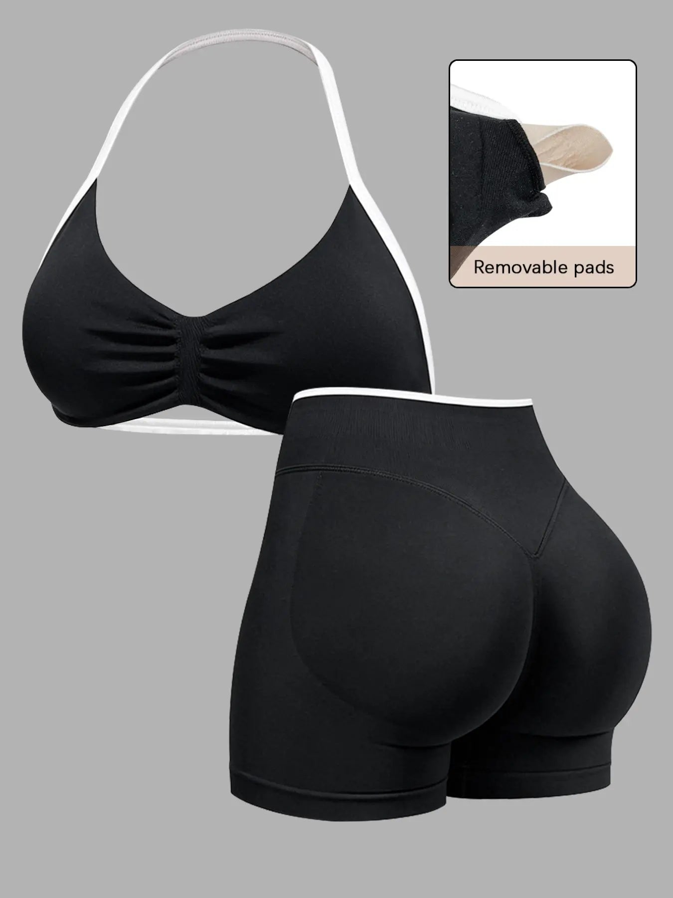 NINONERA Sporty Yoga Set — White & Black