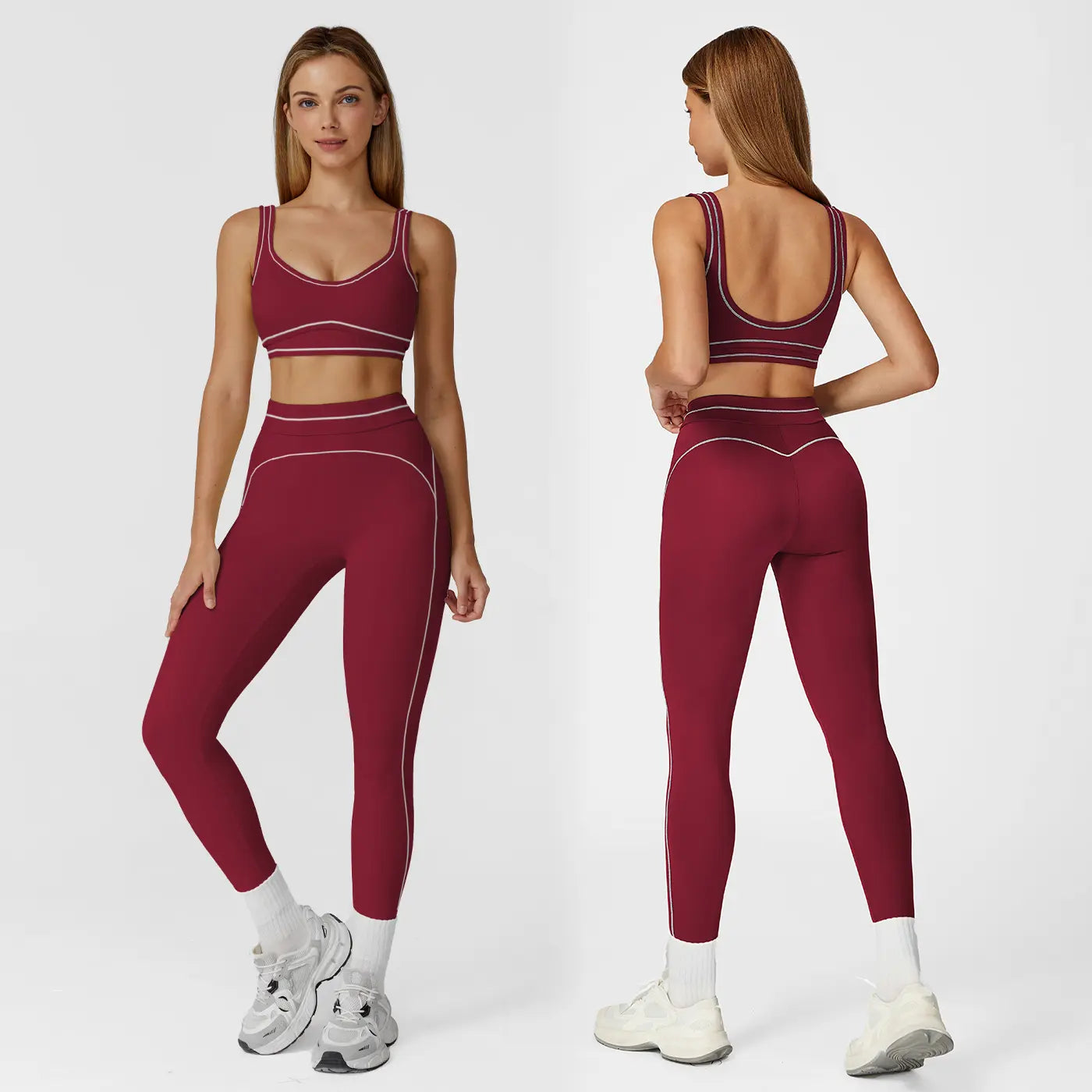 NINONERA Two-Piece Sports Set — Cherry Red