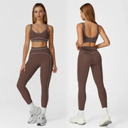 NINONERA Two-Piece Sports Set — Dark Chocolate Brown