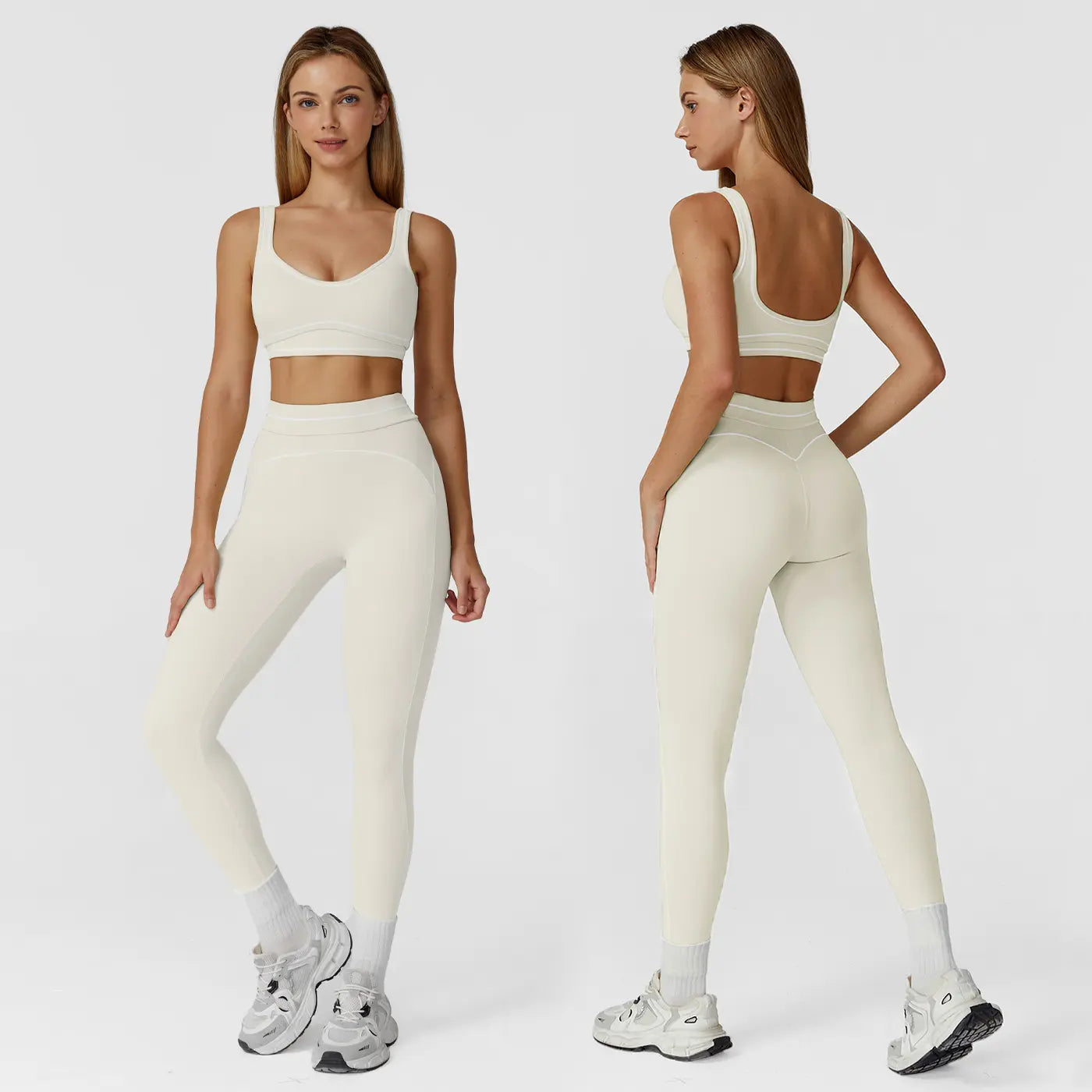 NINONERA Two-Piece Sports Set — Oatmeal Apricot