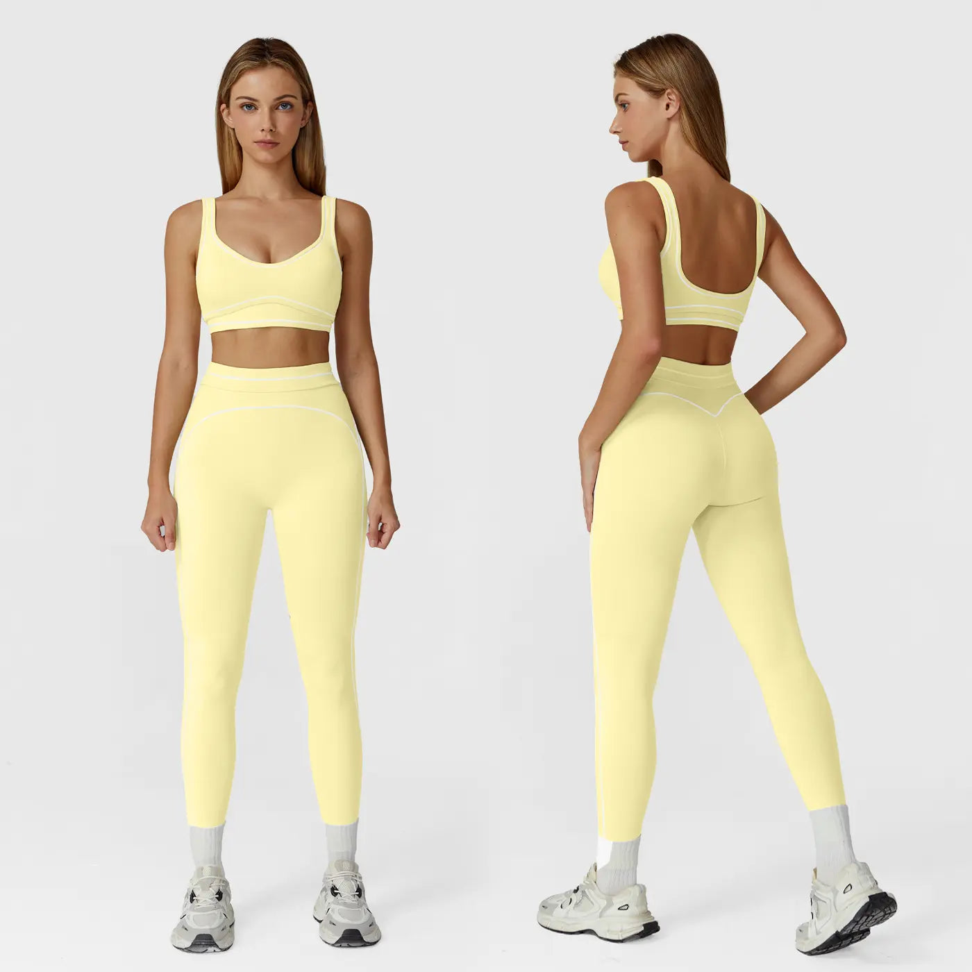 NINONERA Two-Piece Sports Set — Soft Bud Yellow