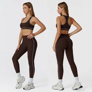 NINONERA Two-Piece Sports Set — Series Style (Dark Brown)