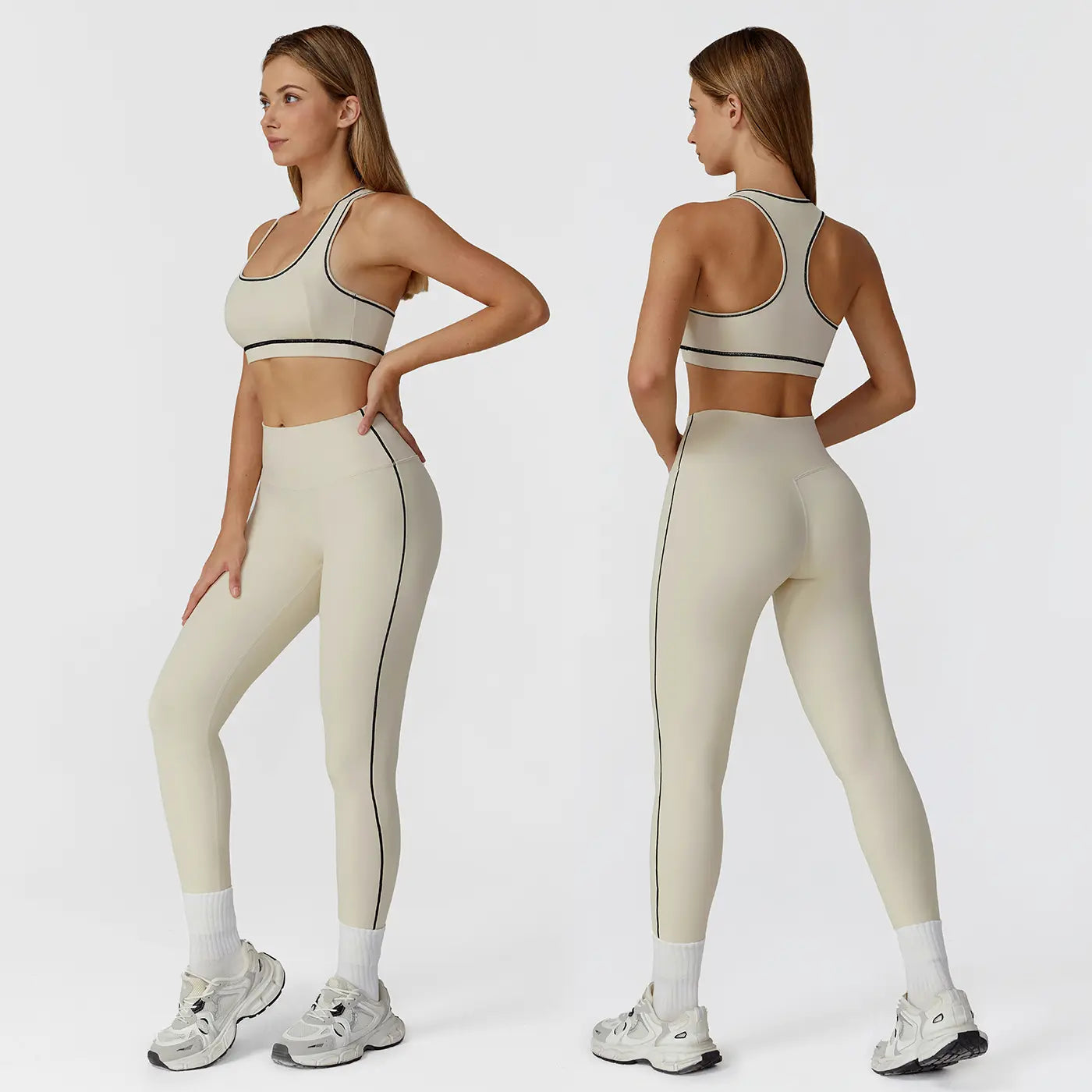 NINONERA Two-Piece Sports Set — Series Style (Beige)