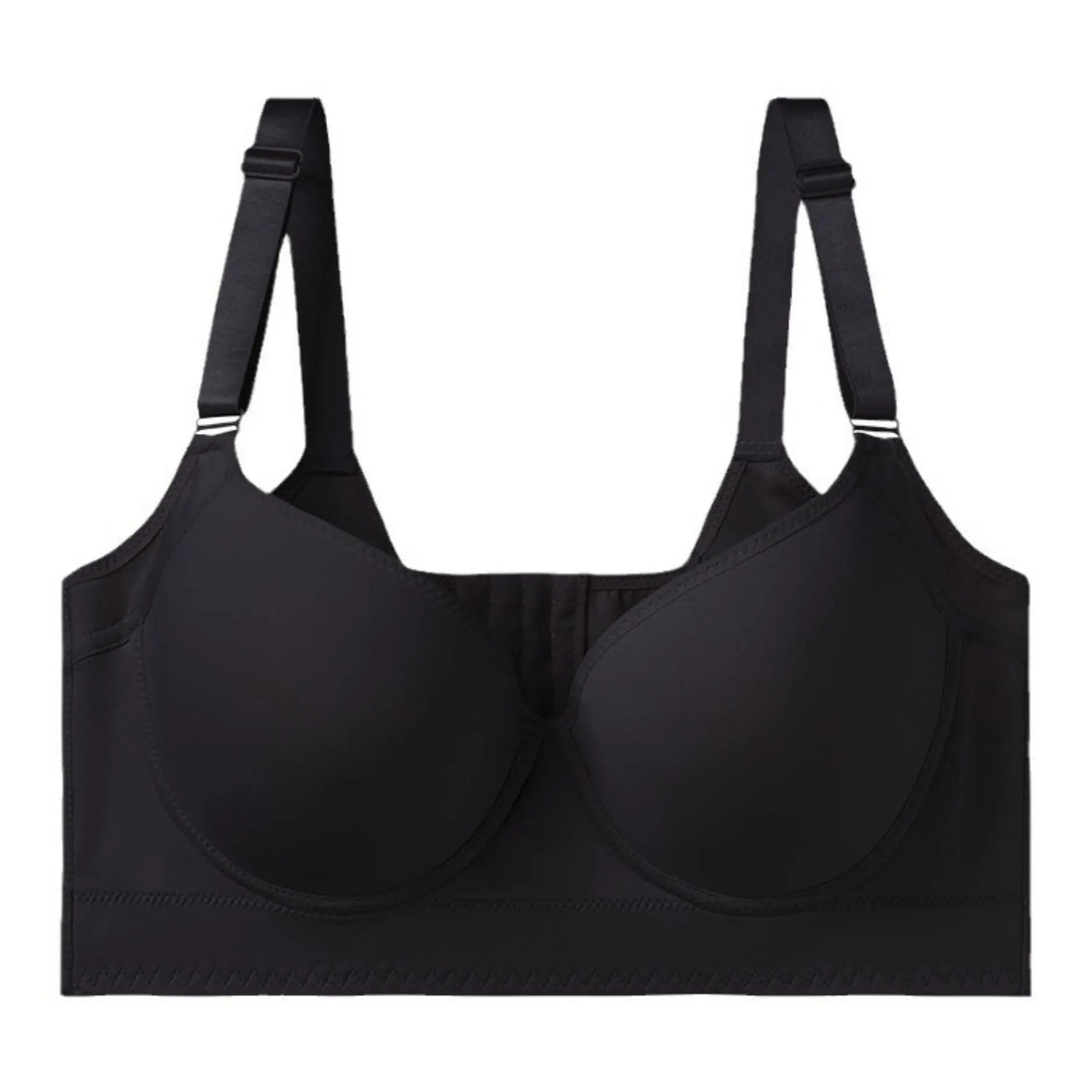 Sculpted Support Full-Cup Bra in Black