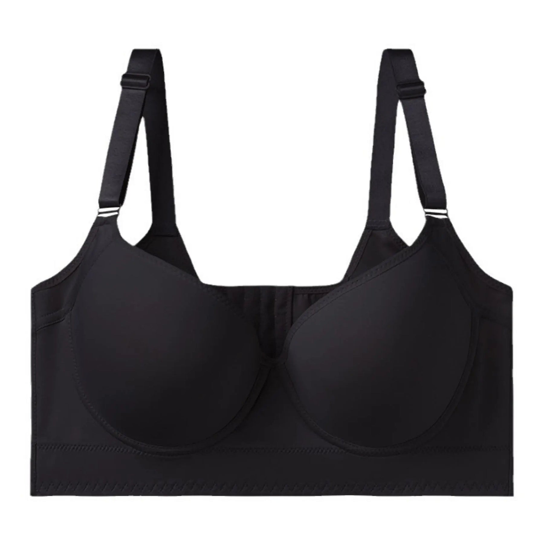 Sculpted Support Full-Cup Bra in Black