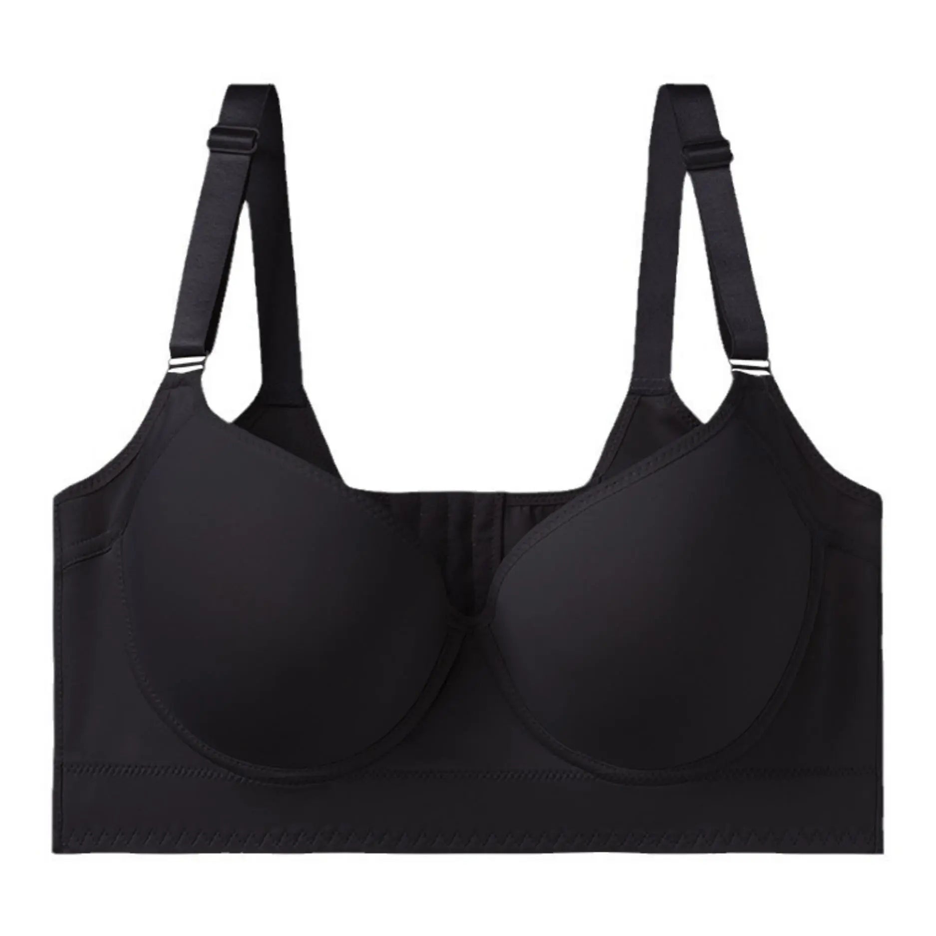 Sculpted Support Full-Cup Bra in Black