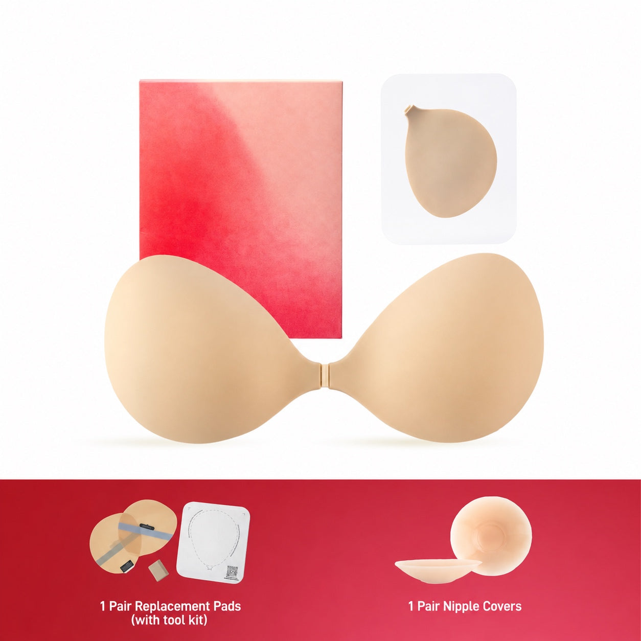 Invisible Lift Adhesive Bra in Light Color Set (with 1 Replacement Adhesive)